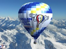 Winterliche Alpenballonfahrt Salzkammergut Alpenregion
