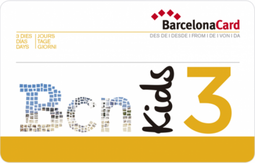 Barcelona-Karte 3 Tage für Kinder (4-12 Jahre)