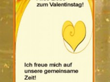 Etikett Valentinstag (gelb)